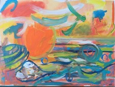 SIDMOUTH ABSTRACT SEASCAPE