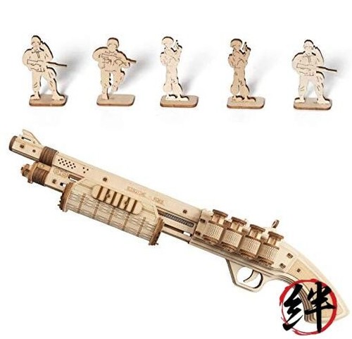 Puzzle wooden toy gun - toy,