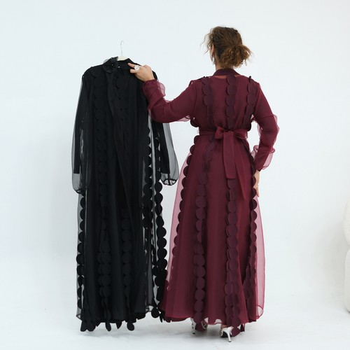 2pcs muslim women open abaya - 2pcs,