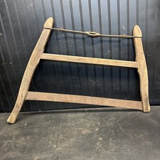 VINTAGE ANTIQUE CROSS CUT WOOD