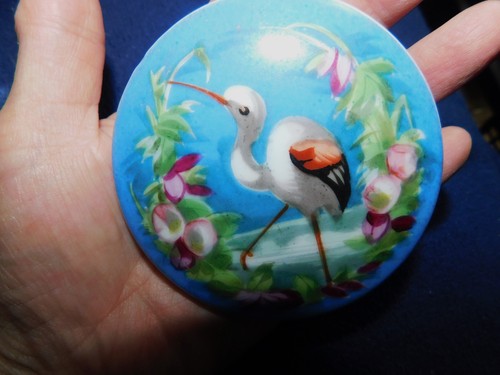 Antique small handpainted pot - antique,