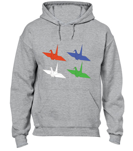 Paper cranes origami hoody - cranes,