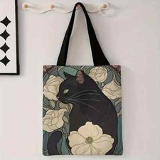 cute cat themed tote bag ideal