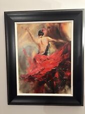 Spanish Heat by Anna Razumovskaya limited edition hand embellished Canvas no 54