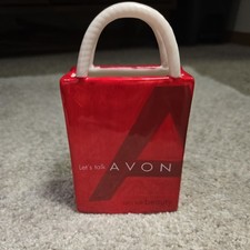 Red Ceramic Avon Tote  gift to