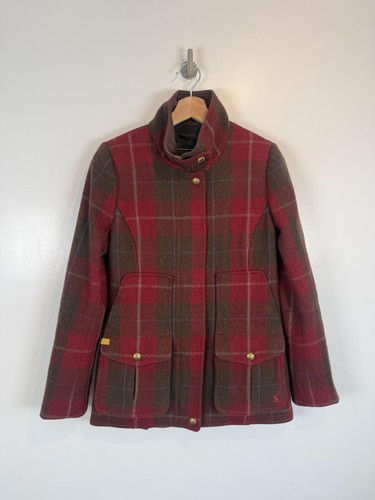Joules tweed jacket size red - joules,