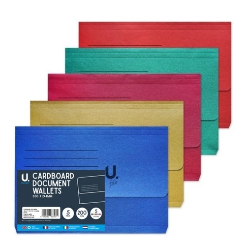Cardboard document wallets - 5,