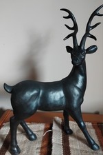20" Black Wooden Stag