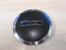 GENUINE Fiat 500 S Sport Alloy Wheel Cover Centre Hub Cap. Chrome & Black Trim f
