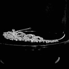 White sparkling crystal bridal - white,