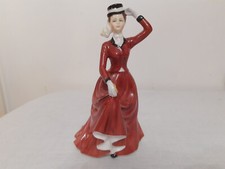 Vintage Ceramic Figurine Lavinia in Red Francesca Fine Bone China Art M.Young