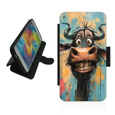 Wildebeest Phone Case Wallet flip cover For iPhone Samsung WIL1 funny