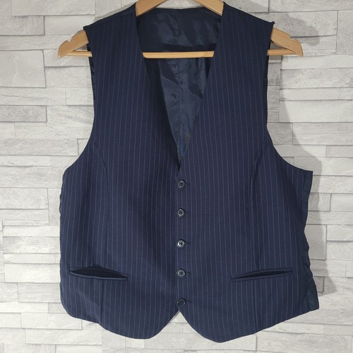 Mens vintage waistcoat - waistcoat, blue