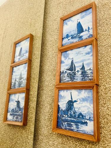 Delft style tiles framed - style,