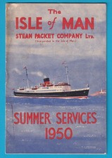 1950  Original ISLE OF MAN Steam Packet Co Summer Services 16 page Booklet
