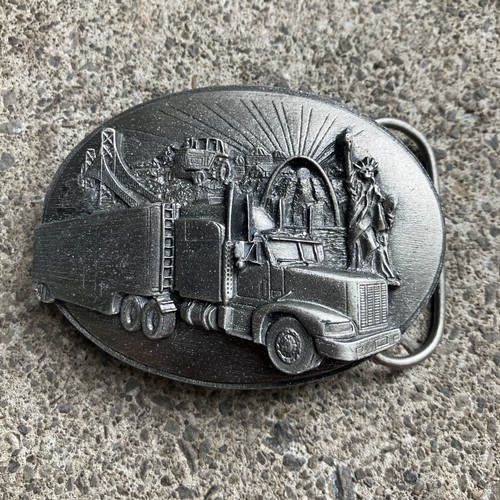 Vtg trucker belt buckle - vtg,