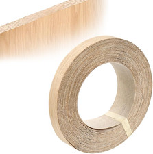 19Mm Real Oak Edging Tape - 10M Iron on Edging Strip Pre-Glued Oak Veneer Edging