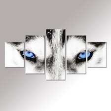 Large 5 Pieces Wolf Canvas
