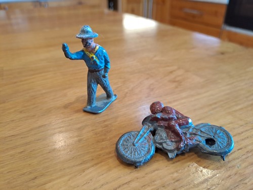 Lead toy cowboy - toy, &