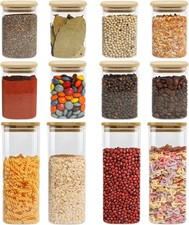 Round Glass Storage Set of 12