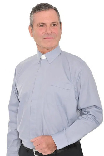 Collar attached clerical shirt - attached,