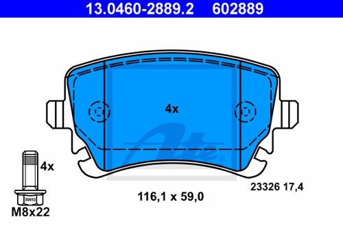 New brake pad set disc - disc,