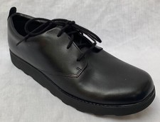 Clarks Boys Crown London Black Leather Air Spring School Shoes