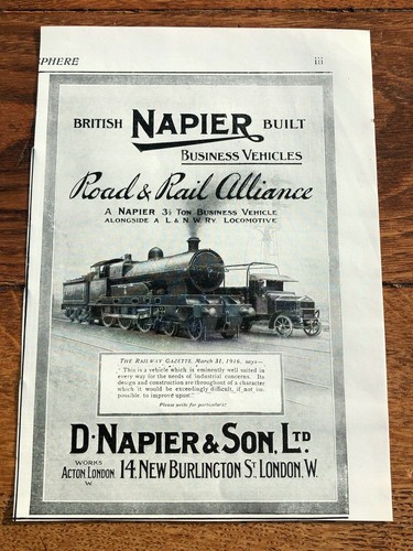 Ww1 advert british napier - advert,