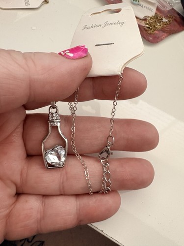 Silver colour wishing bottle - colour,