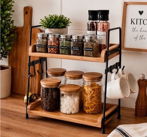 Tier wooden spice - rack, herb