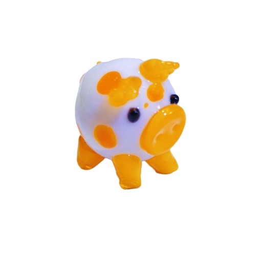 Cute colorful glass - cute, pig