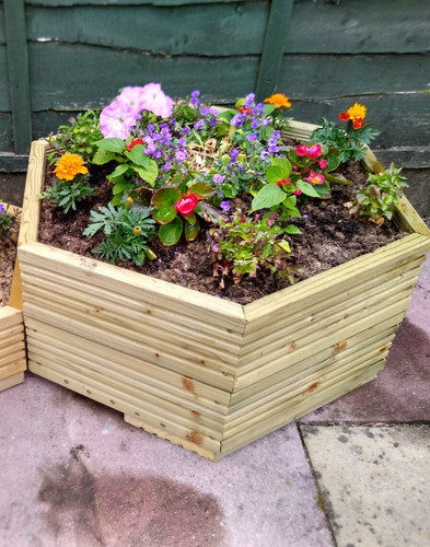 Hexagonal garden planter - garden,