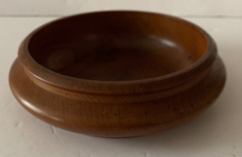 Vintage turned wooden bowl - wooden,