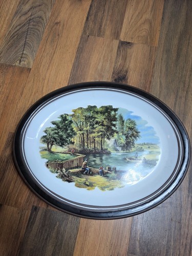 Hornsea contrast oval plate - hornsea,
