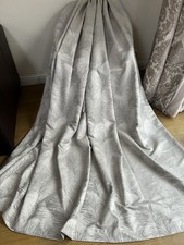 FABULOUS DUNELM  GREY JACQUARD ‘FEATHERS’  CURTAINS  90 X 90 IN