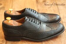 Grenson Black Leather Oxford Brogue Shoes Men's UK 7 F EU 41 US 8