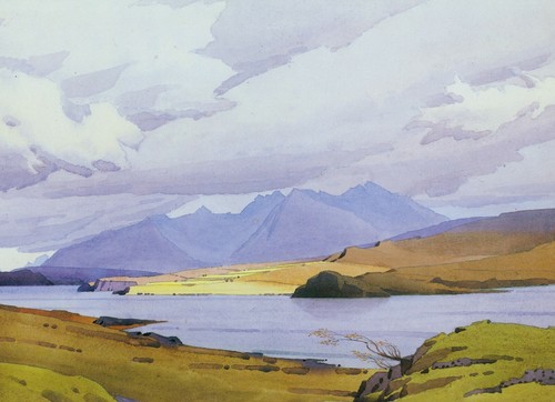 Cuillin ridge from loch - ridge,