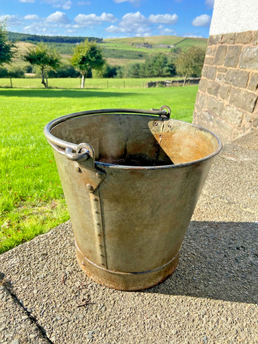 Vintage galvanised riveted