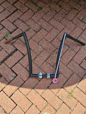 Harley 16" ape  bars and Mini Ape Risers In Chrome For 1 1/4 Inch Handleba