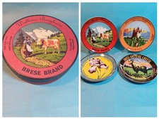 Vintage Cheese Plates. Set Of