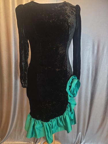 Vintage 1980s prom dress black - 1980s,