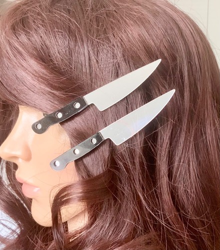 Knife hair clip barrettes - knife,