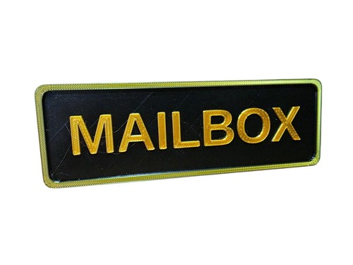 Mailbox sign plaque petg