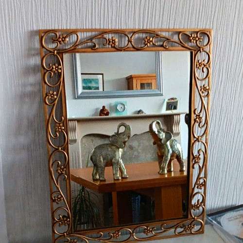 Next gold metal framed floral - gold,