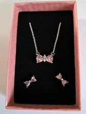 Pandora Pink Bow Necklace and