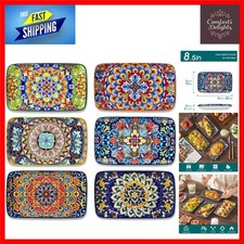 Multicolored porcelain dinner - multicolored,