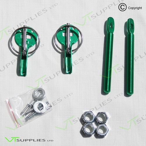 Universal green car bonnet pin - green,