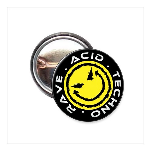 25mm acid techno rave - techno, pin