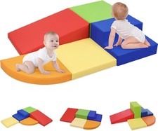 Toddler Soft Play Set Indoor: 5 PCS Soft Play Equipment for Baby Motor Devolpme