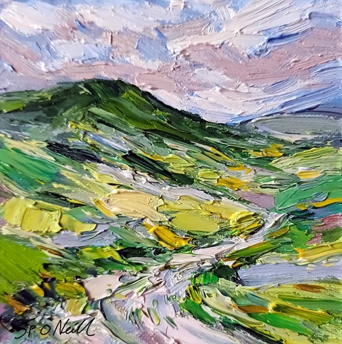 Original oil painting mountain - original,
